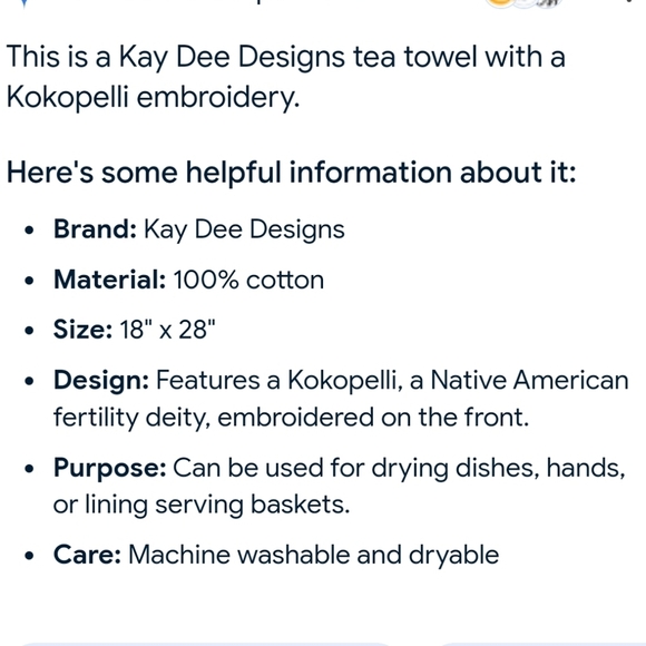 KAY DEE DESIGN SOUTHWESTERN DISH TOWEL SET OF TWO SUN KOKOPELLI TEAL RUST STRIPE - Picture 12 of 12